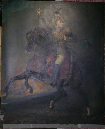 Le Général Habert à cheval, Belloc 1845, Mairie d'Avallon, Yonne, Bourgogne